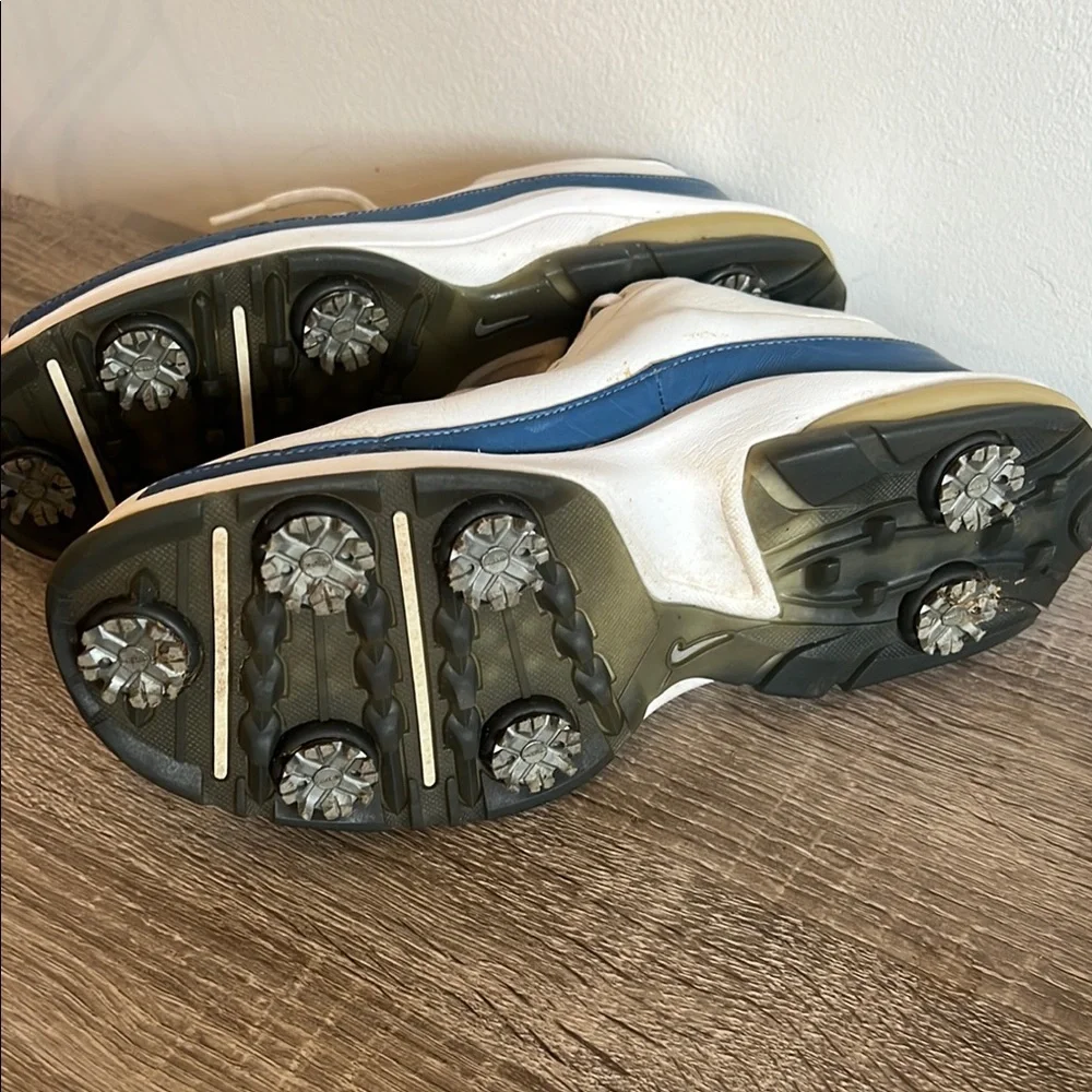 Nike Golf Athletic Sneakers White and Blue Size 8.5 - Picture 4 of 5